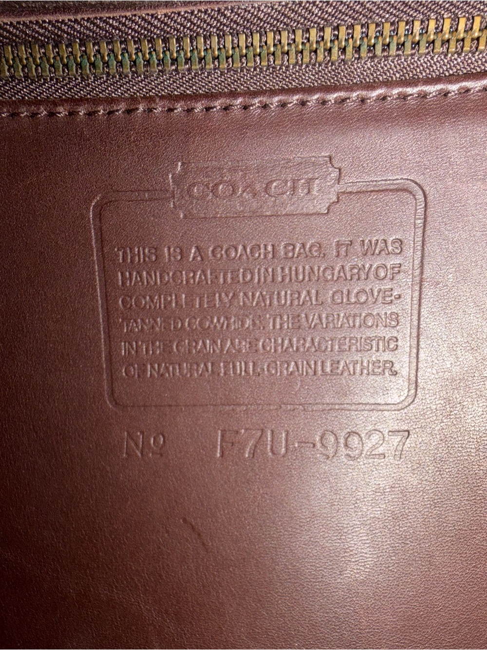 Vintage Coach Legacy Leather Briefcase Crossbody Bag Brown F7U-9927 - Picture 16 of 16